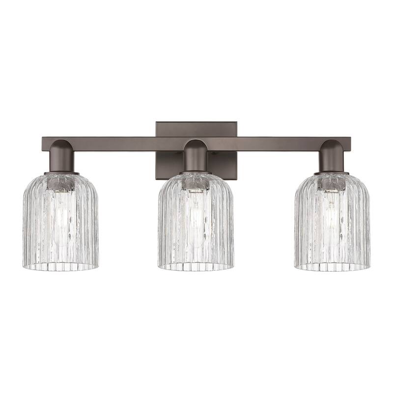 Innovations Lighting 716-3W-11-24 Bridal Veil Vanity Bridal Veil 3 - Oil Rubbed Bronze / Clear