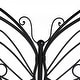 preview thumbnail 10 of 11, Butterfly Black and Brown Metal and Wood Accent Table - 31.25" H x 40.75" W x 16" D