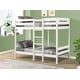 preview thumbnail 1 of 4, White Twin over Twin Size Wood Bunk Bed with Ladder and Fence for Kids, Boys and Girls, Bedroom White