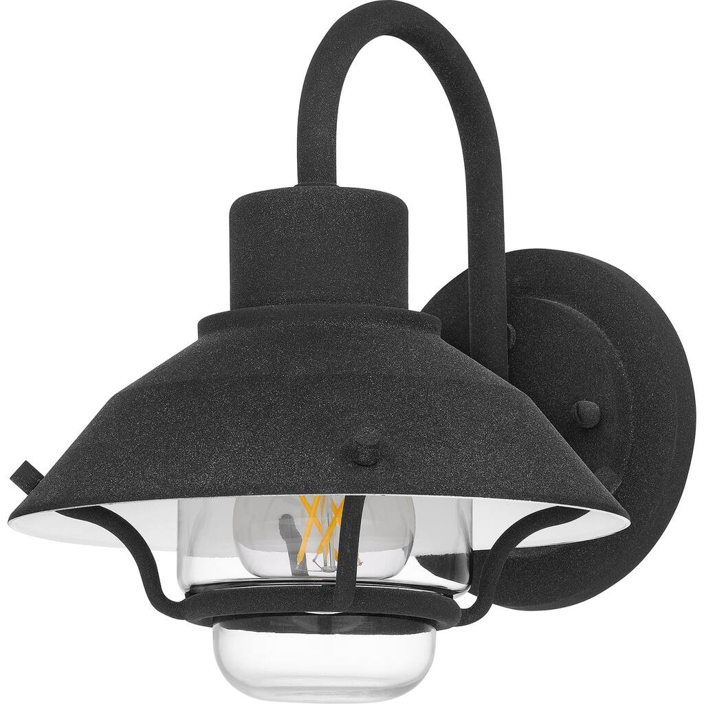 Lavalier 1-Light Mottled Black Outdoor Wall Lantern