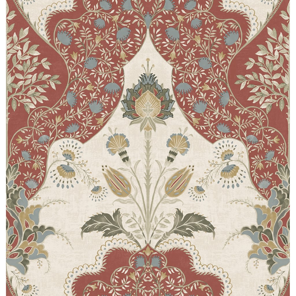 A-Street Prints Auden Ruby Floral Grandeur Wallpaper