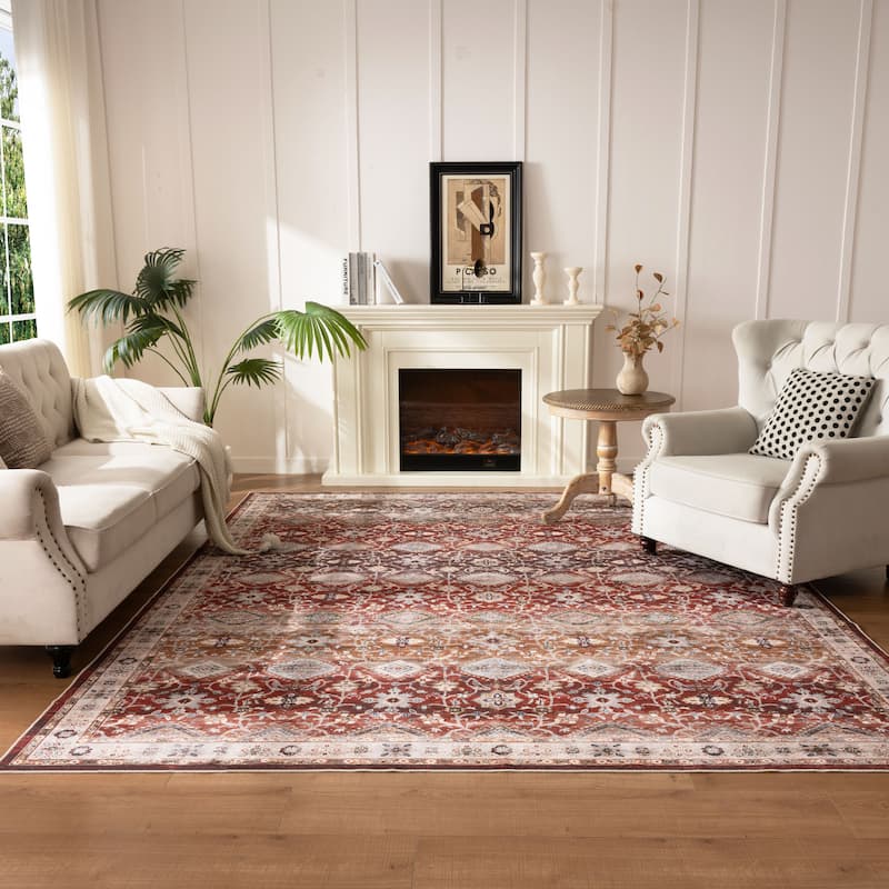 Soft and Non-Slip Machine-Washable Foldable Multi-Use Area Rug