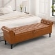 preview thumbnail 69 of 74, 67" Velvet Tufted Storage Bench for Bedroom End of Bed with Roll Arms