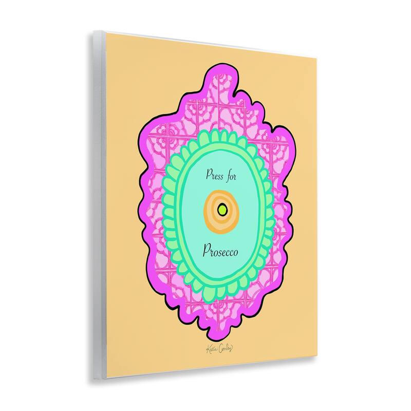 Stupell Press For Prosecco Button Wall Plaque Art Design By Katie Conley