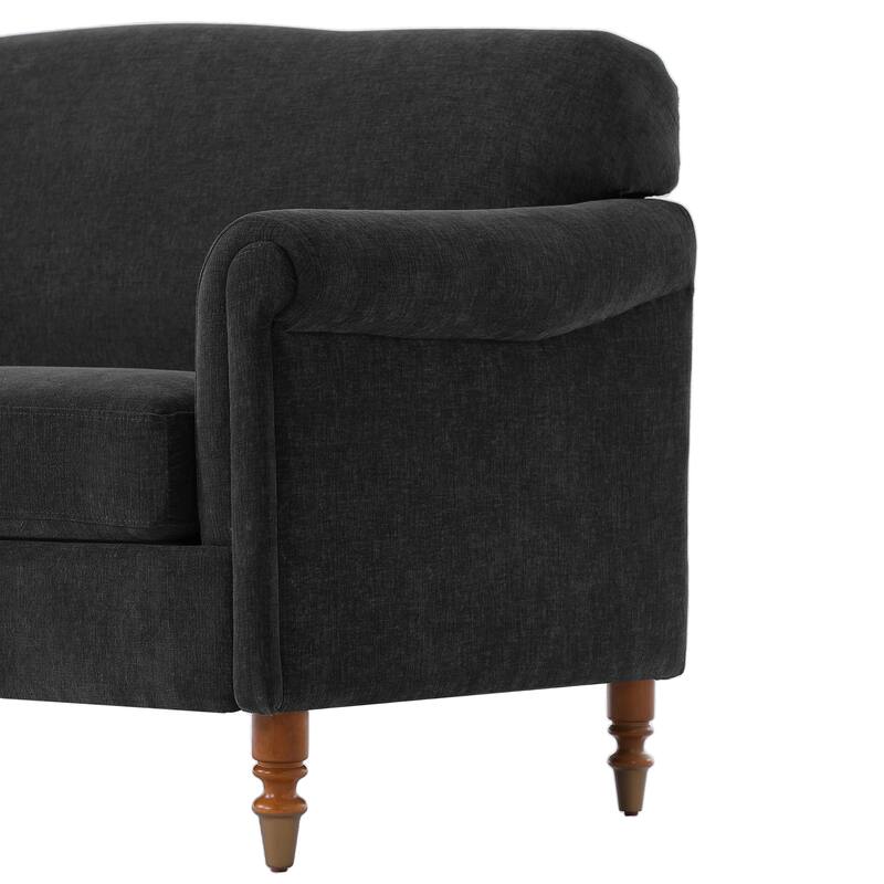 Christopher Knight Home - Modern Upholstered Loveseat Sofa with Rolled Arms