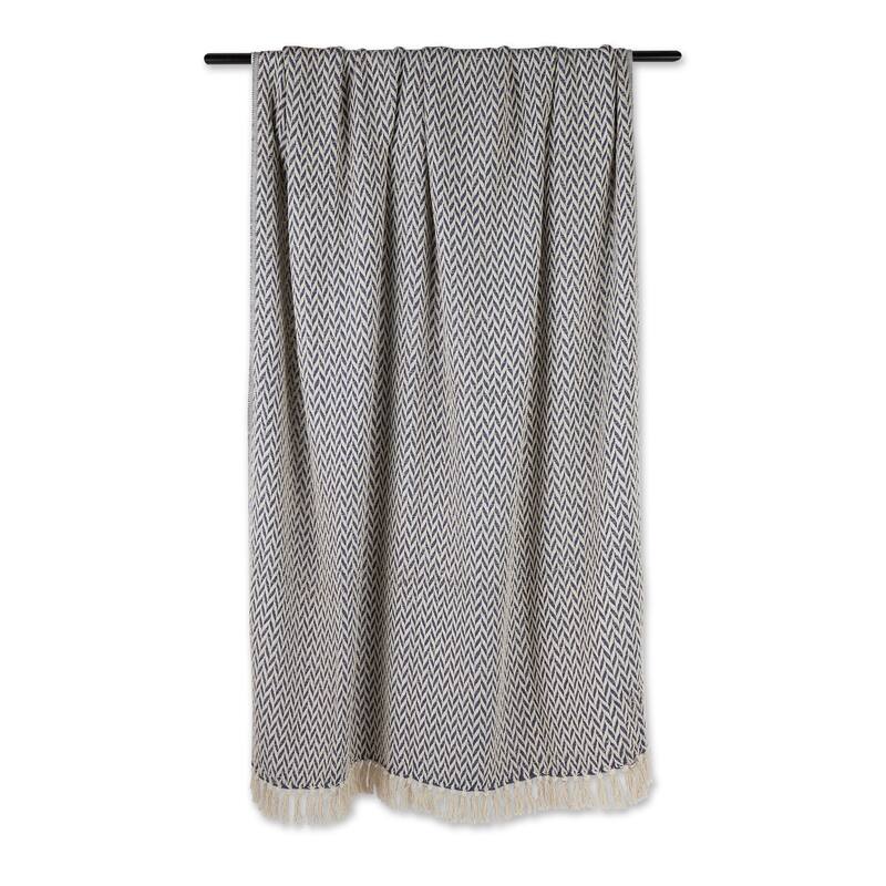 Stone Handloom Chevron Throw