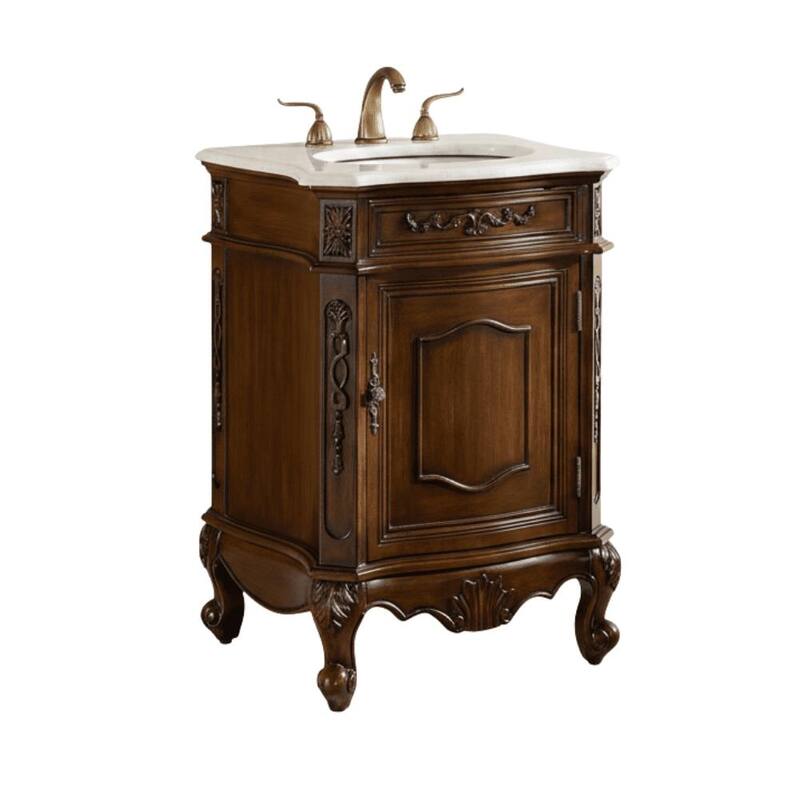 24" Benton Collection Petite Powder Room Debellis Bathroom Sink Vanity Model