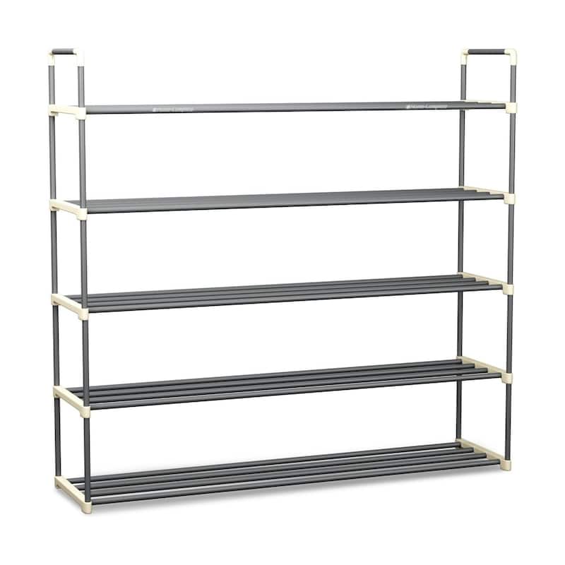 Shoe Rack – Multi -Tier Shoe Organizer by Hastings Home (Gray) - 5-Tier