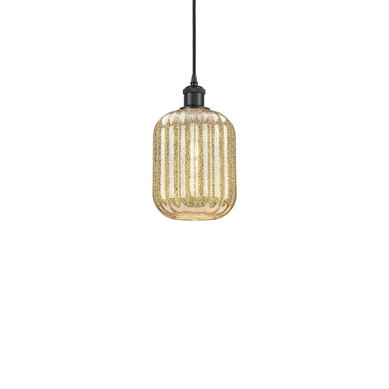 Innovations Lighting 516-1P-12-7 Preston Pendant Preston 7" Wide Mini - Matte Black / Mercury