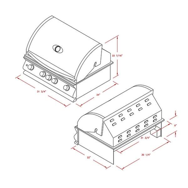 Cal Flame Built In Grill P4 4-Burner Lp Only No Conversion Kit - Bed ...