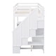 preview thumbnail 54 of 80, Multifunctional Wood Twin Size Loft Bed with L-Shaped Desk and Storage Staircase, Loft Bed Frame with Cabinet and Drawers