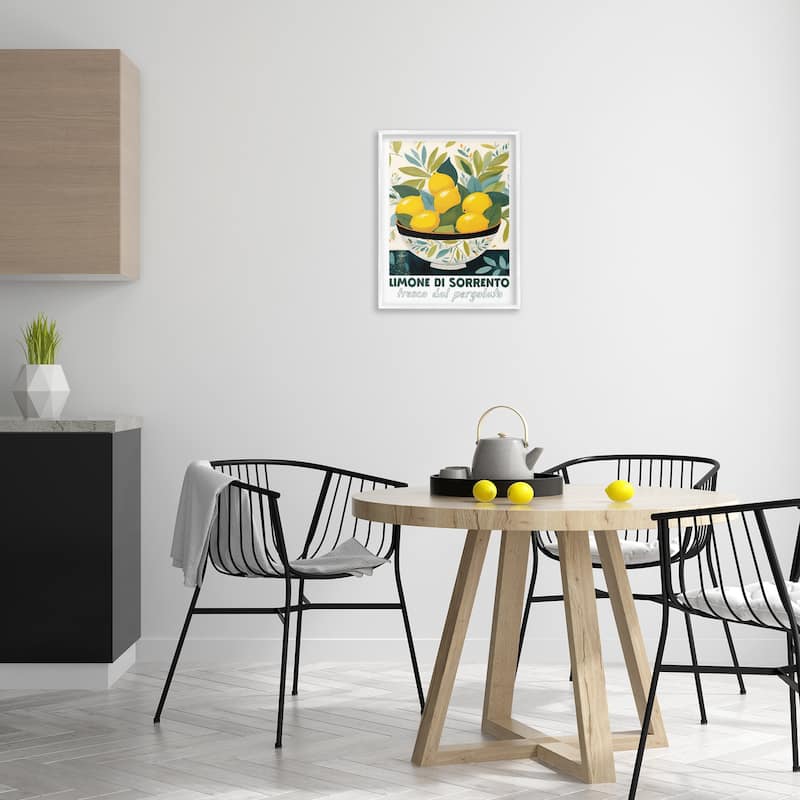 Stupell Charming Bowl of Lemons Framed Giclee Art Design By Lux + Me Designs