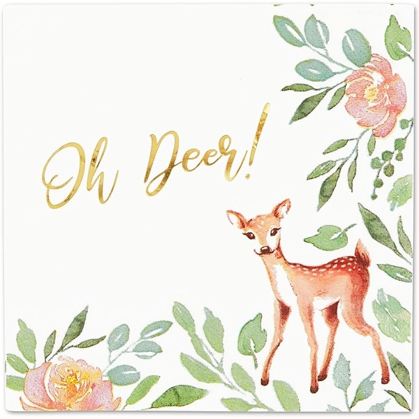 Oh deer sales baby shower plates