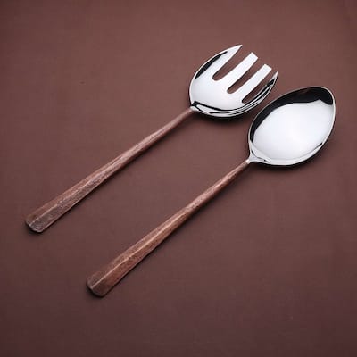 INOX Ridge Salad Serving 2 Pc. Set