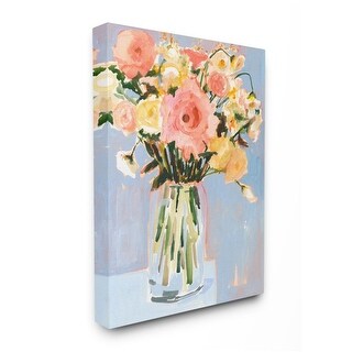 Stupell Chic Floral Bouquet Pastel Spring Flowers Canvas Wall Art ...