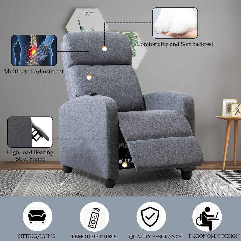 Adjustable Push Back Recliners for Living Room
