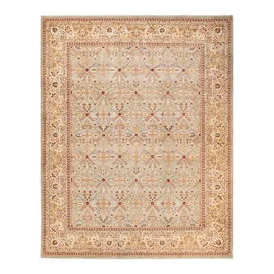 Overton Hand Knotted Wool Vintage Inspired Traditional Mogul Ivory Area Rug - 8 x 10