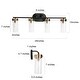 preview thumbnail 17 of 19, Modern Black Gold 1/2/3/4-Light Linear Bathroom Vanity Light Glass Wall Sconce