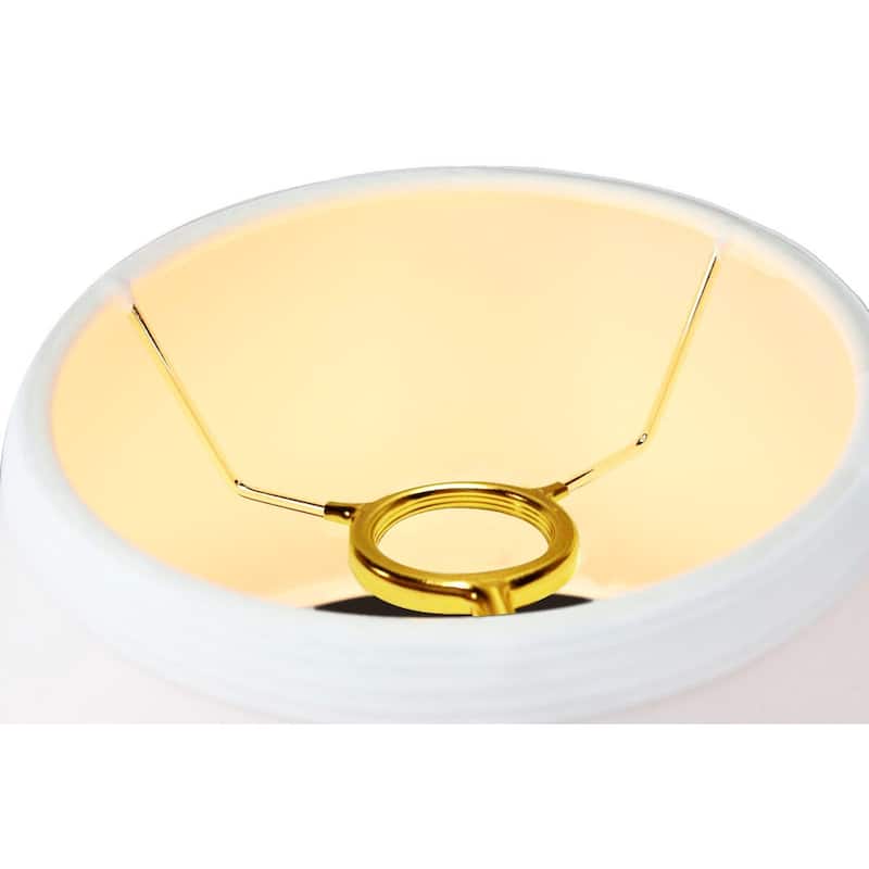 6x12x8 Threaded UNO Downbridge Lamp Shade White