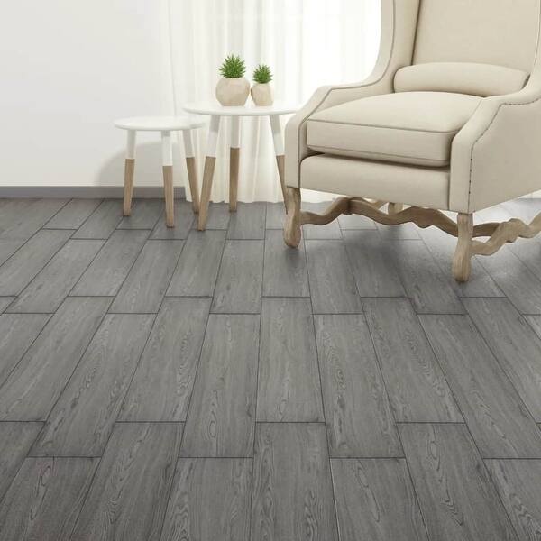 Vidaxl Self Adhesive Pvc Flooring Planks 54 Ft² 0 08 Dark Gray 27316176 Vidaxl Self Adhesive Pvc Flooring