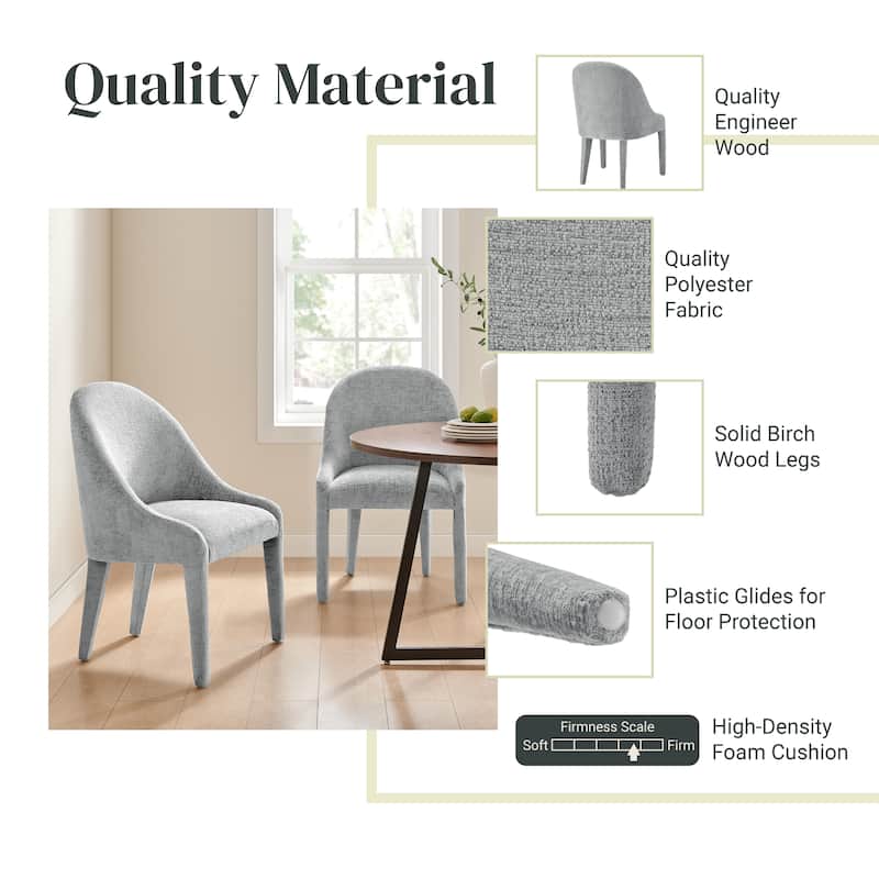 NPD Furniture Stacy Chenille Dining Side Chair