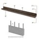 preview thumbnail 2 of 15, Rustic State 36 Inch Narrow Wall Mounted Shelves