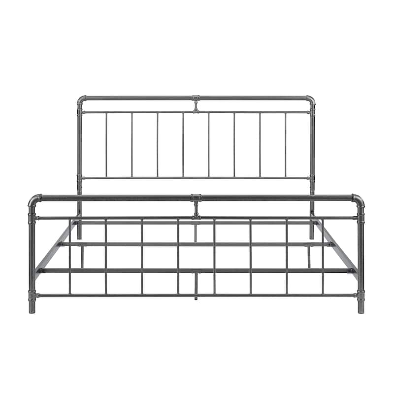 Corvus Meitner Vintage Charcoal Metal Bed
