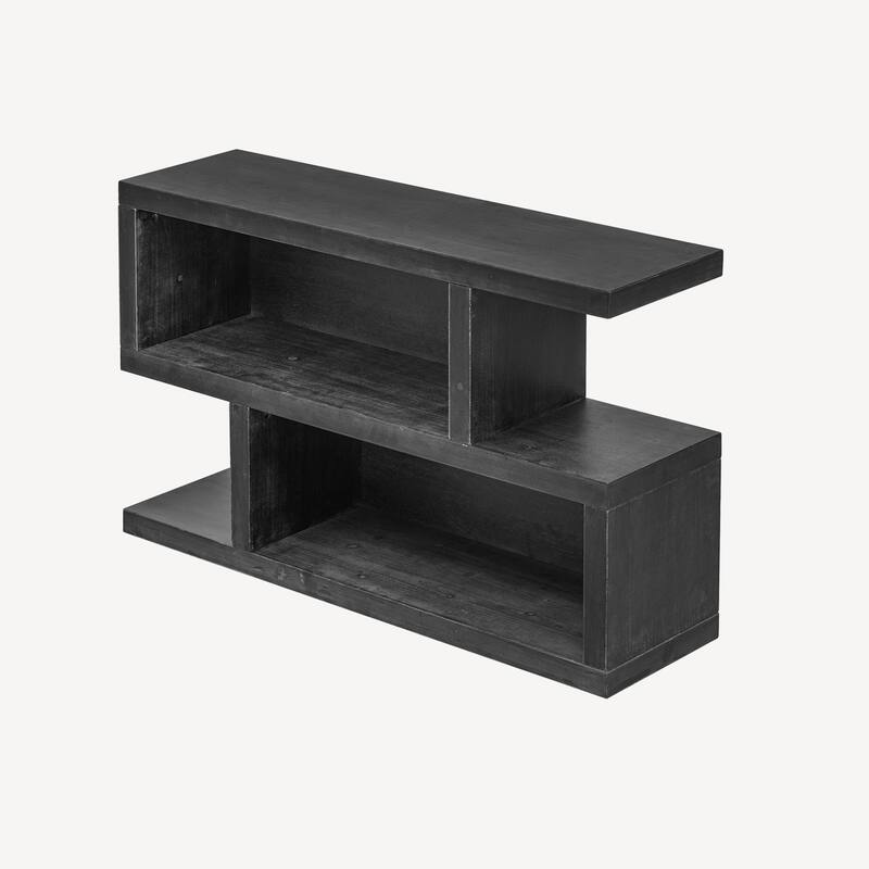 Symmetrical 2-Tier Open Shelf Retro Console Table
