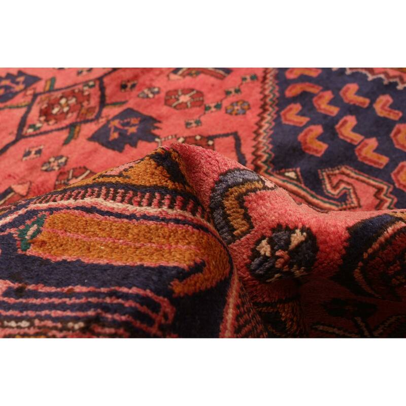 ECARPETGALLERY Hand-knotted Andelz Red Wool Rug - 4'3 x 7'10