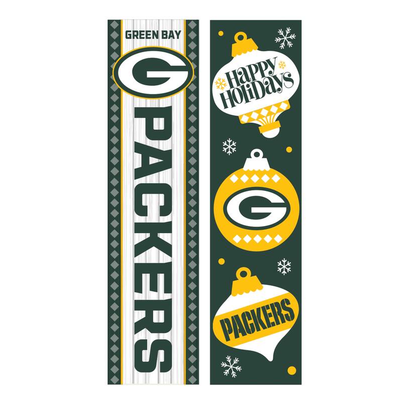 47" Double Sided Seasonal Porch Leaner, Green Bay Packers - 47" x 11.25"