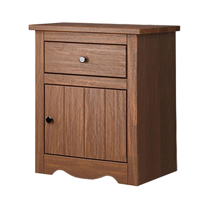 Brown 1 Drawer 21 in. W Nightstand with Sturdy Hardware and Ample Storage