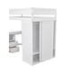 preview thumbnail 15 of 32, Wood Twin Size Loft Bed with Wardrobes and 2-Drawer Desk with Cabinet