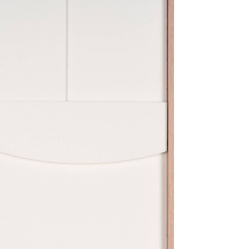 HomeRoots White Minimalist Geo Brown Shadowbox Wall Art