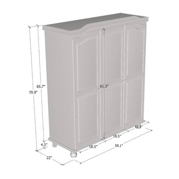 Bastian Solid Wood Wardrobe