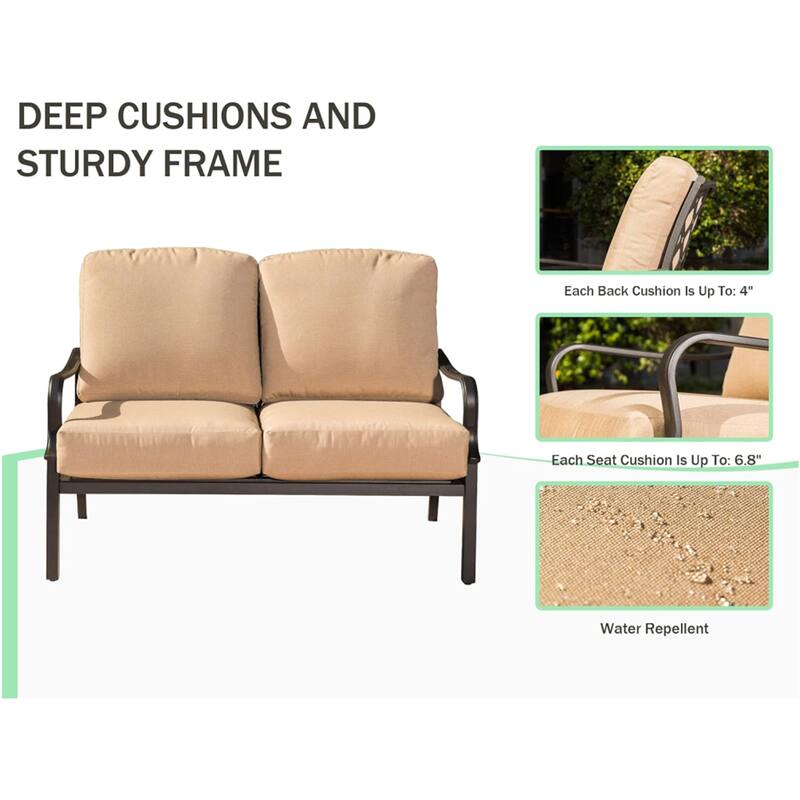 Outdoor 4 pcs Patio Conversation Set