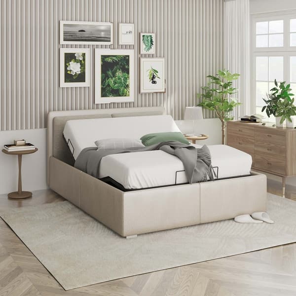 Aazon.co: Split King Adjustable Bed Frae - Ergonoic Electric Sart