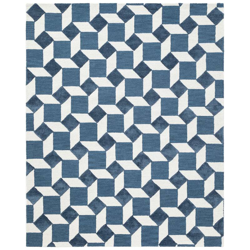 Terra by Obeetee Retro Nova Rug - 7'9"x9'9" - Oxford Blue