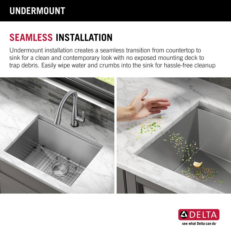 Delta 95B9031-24SL Rivet 24” Workstation Laundry Utility Kitchen Sink