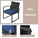 preview thumbnail 18 of 18, Suncrown Outdoor 3-Piece Wicker Bistro Set W/ Metal Armrest