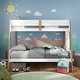 preview thumbnail 2 of 7, Furniture of America Zylen White Solid Wood Twin over Full Bunk Bed