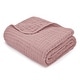 preview thumbnail 27 of 100, Muslin Baby Blanket, 40" x 40" Swaddle Blanket by Comfy Cubs Mauve
