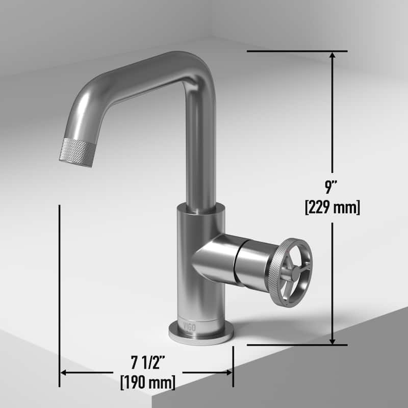 VIGO Cass 9" H Single Handle Single Hole Bathroom Faucet