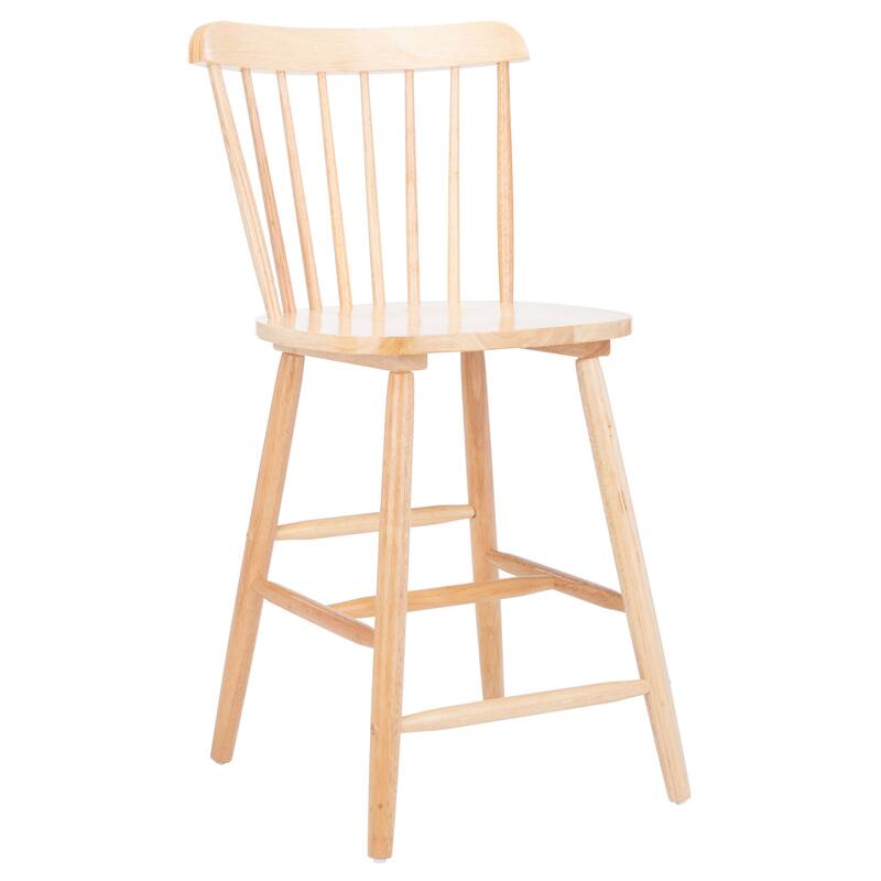 SAFAVIEH Arra 24-inch Spindle Farmhouse Counter Stool (Set of 2) - 19.9" x 20.1" x 43.1" - 20"W x 20"D x 38"H