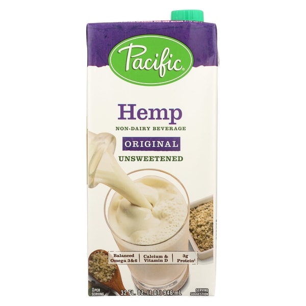 Pacific Natural Foods Hemp Original - Unsweetened - Case of 12 - 32 Fl oz.