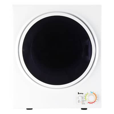 Portable Household clothes Dryer 1.6cuft with Stainless Steel Drum Black and White 120V, ETL Certification