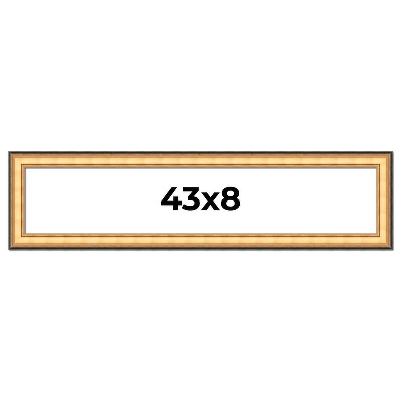 43x8 Frame Gold Plein Aire Solid Wood Picture Frame Width 2 Inches |