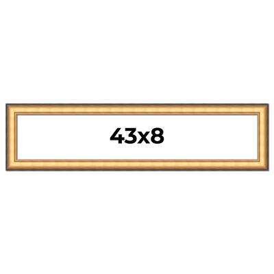 43x8 Frame Gold Plein Aire Solid Wood Picture Frame Width 2 Inches |