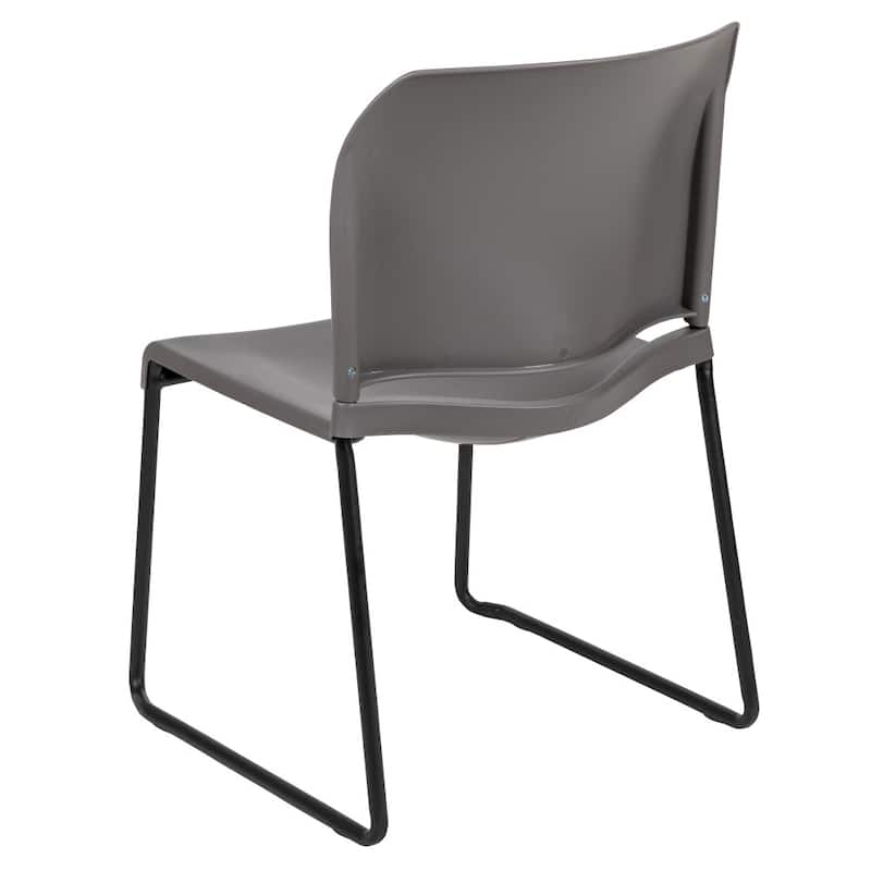 5 Pack 880 lb. Capacity Full Back Contoured Sled Base Stack Chair