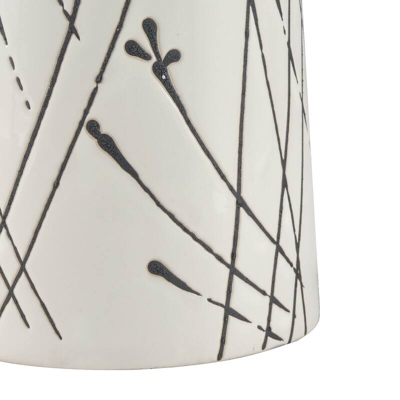 Elk Home Melton White Earthenware 4.5 Inch Wide Vase