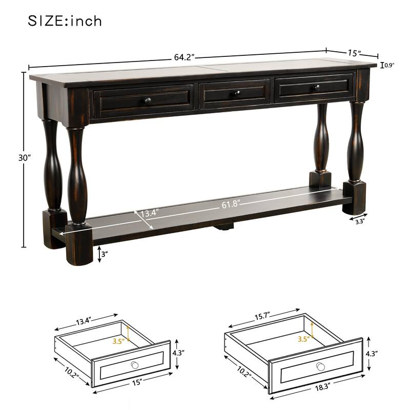 Console Table Long Sofa Table Easy Assembly